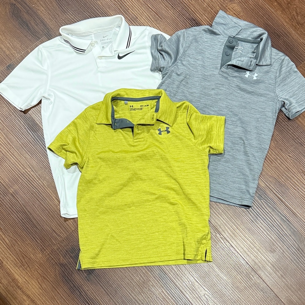 Under Armour Kids Polo Shirt - Yellow, Gray, White
